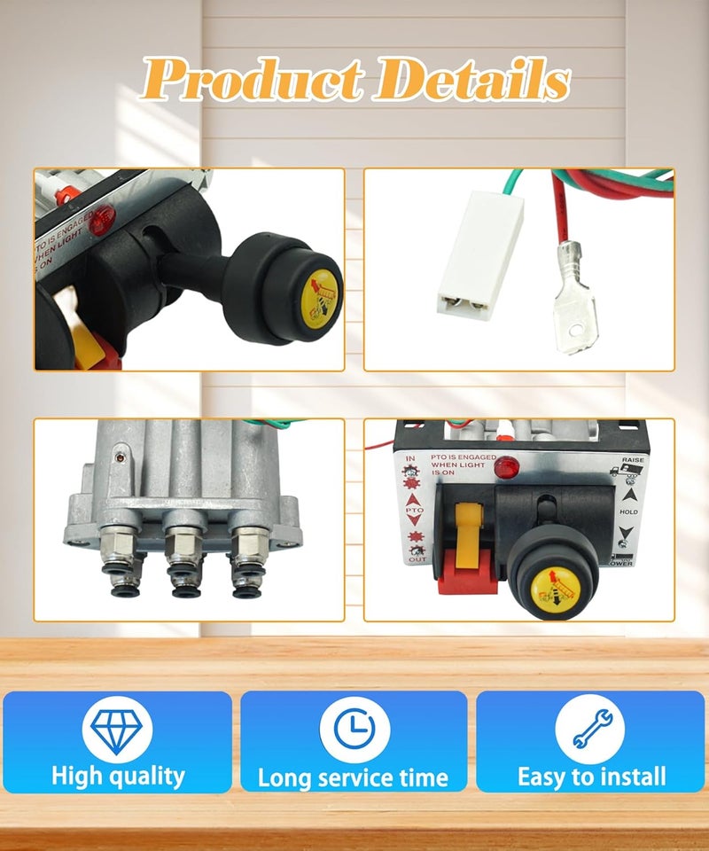 Maigoo K90 Power Take Off PTO Hoist Air Shift Control Valve with Push to Connect Fittings Dump Truck Valve Tipper Hydraulic System Compatible with Apsco AV-295 329358X - Image 4